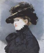 Mery Lauent au chapeau noir Pastel (mk40) Edouard Manet